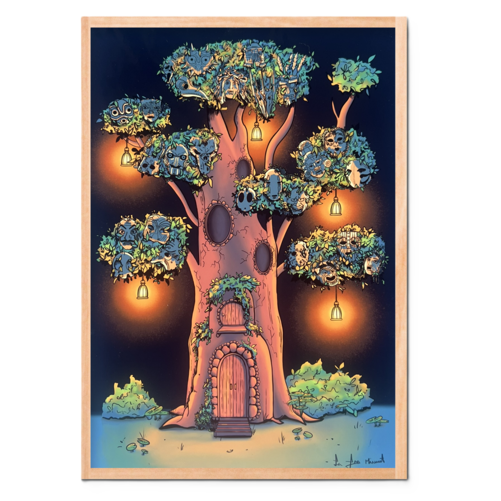 L'arbre à masques - Art print