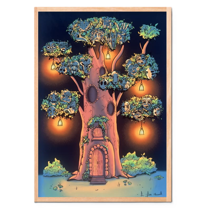 L'arbre à masques - Art print